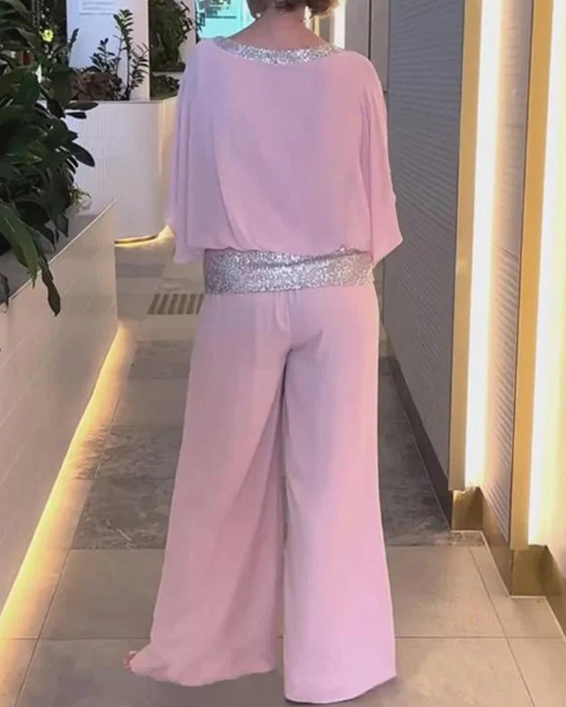 Norielle elegantní dámská souprava růžová