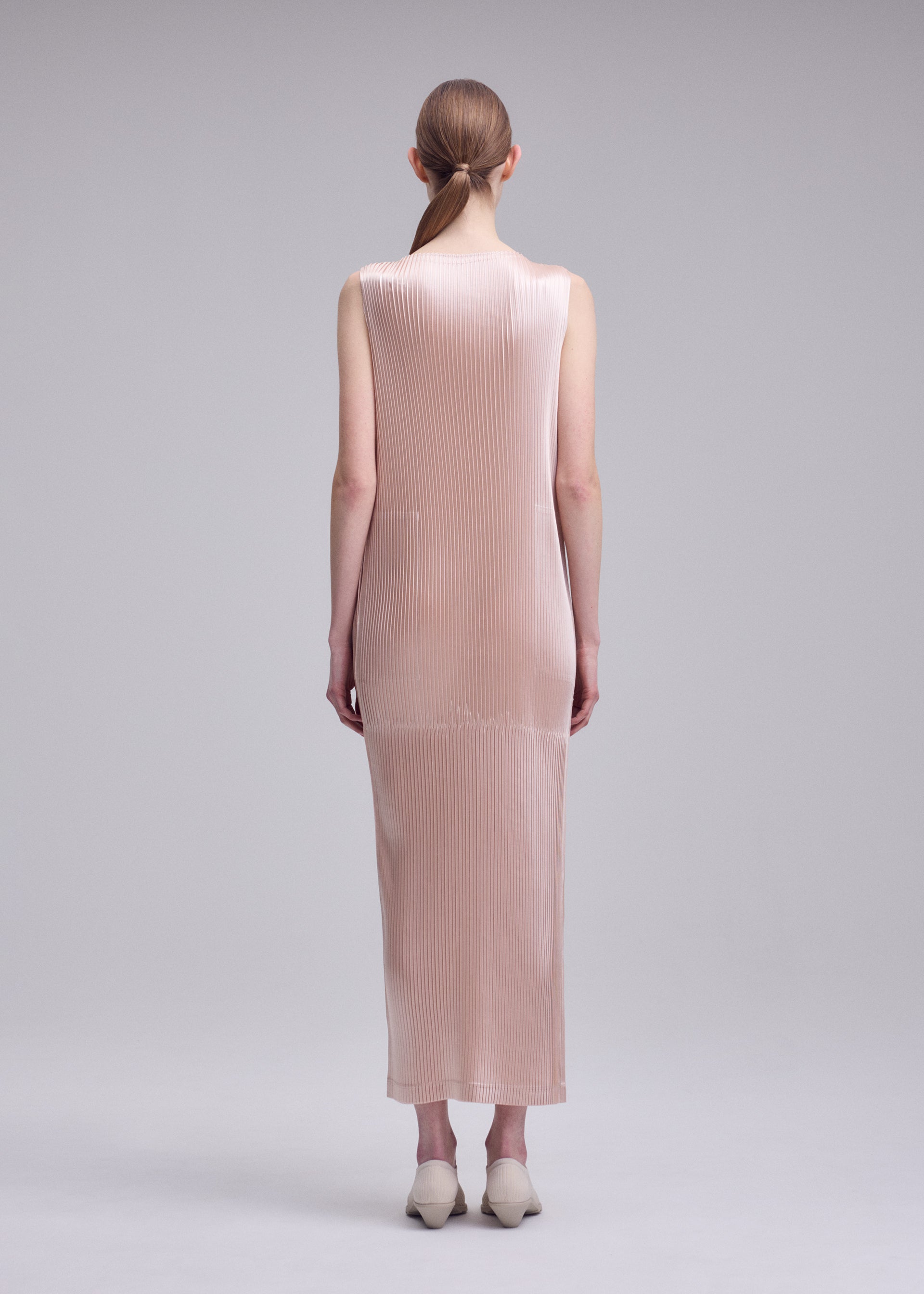 Issey Miyake Glossed Panels Pleats šaty bez rukávů