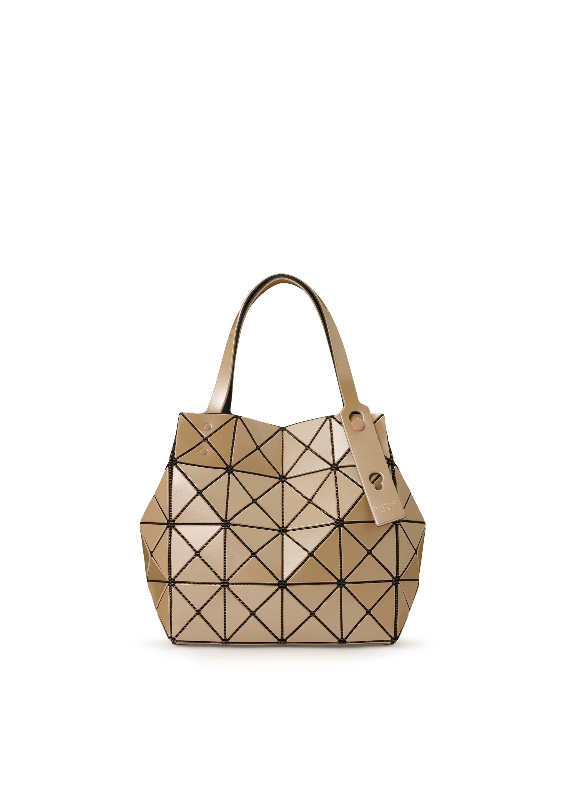 Issey Miyake Carat kabelka white beige metalická