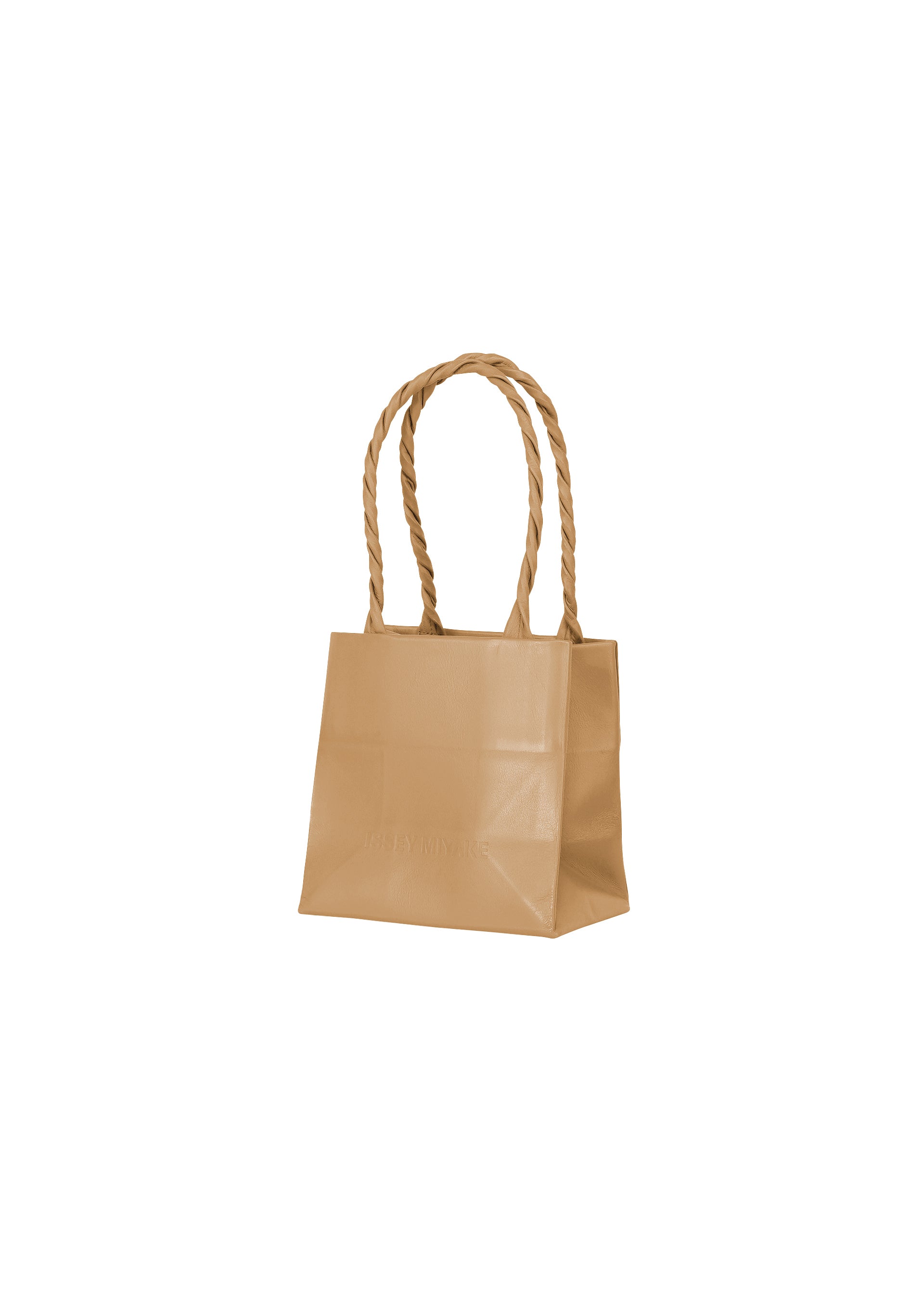 Issey Miyake Paper Bag kožená kabelka černá mini