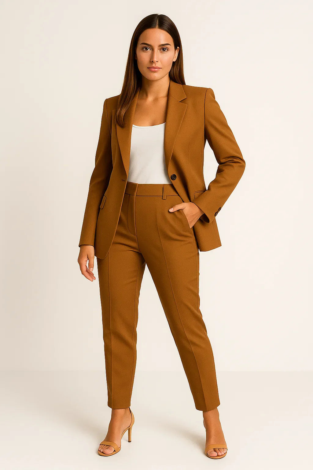 Norielle Slim Fit dámský kostým růžový
