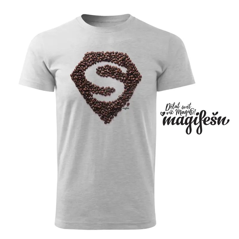 Magifešn XY Coffeelover Superman tričko unisex biobavlna