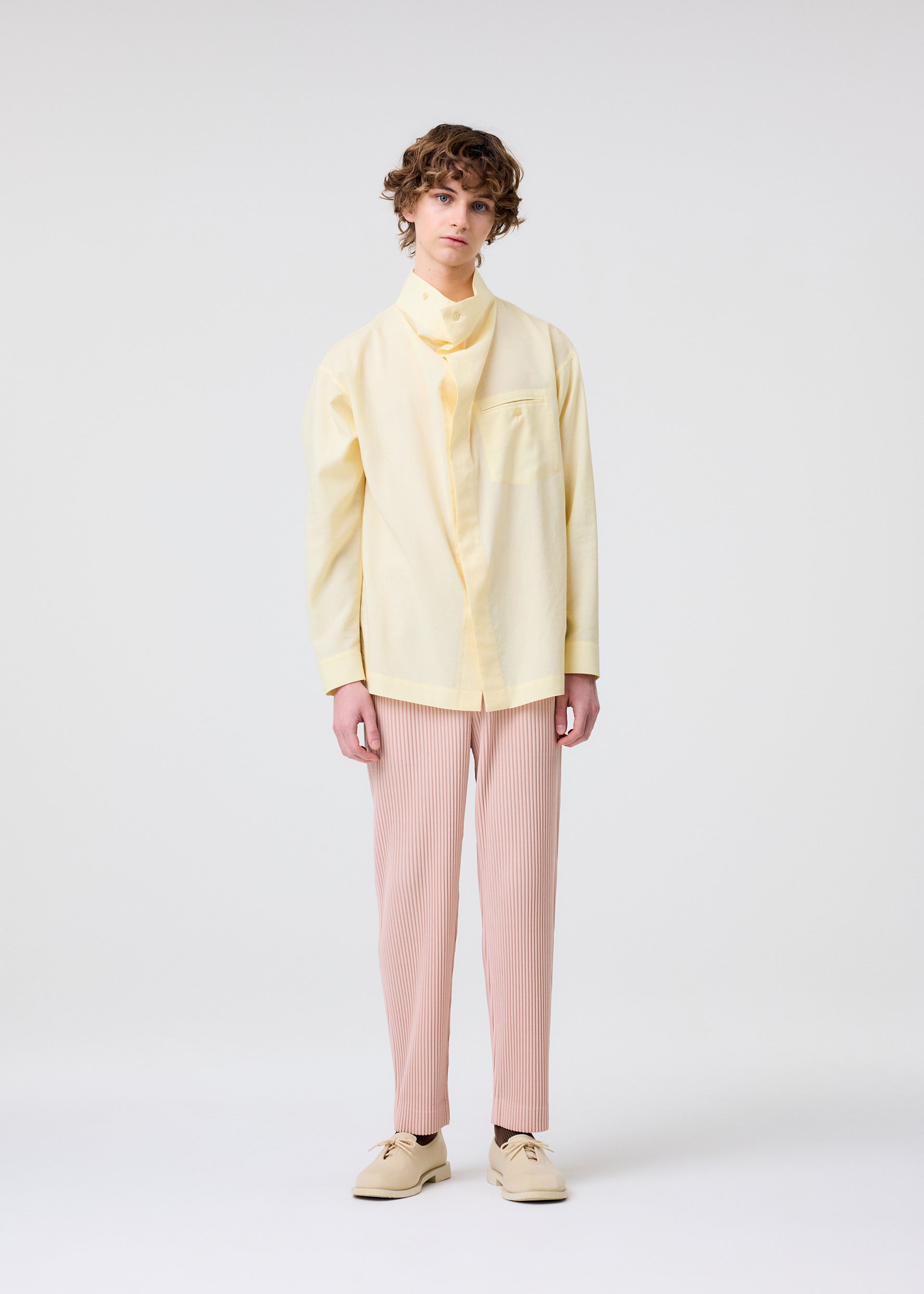 Issey Miyake Color Pleats 2 kalhoty vínové lehčké