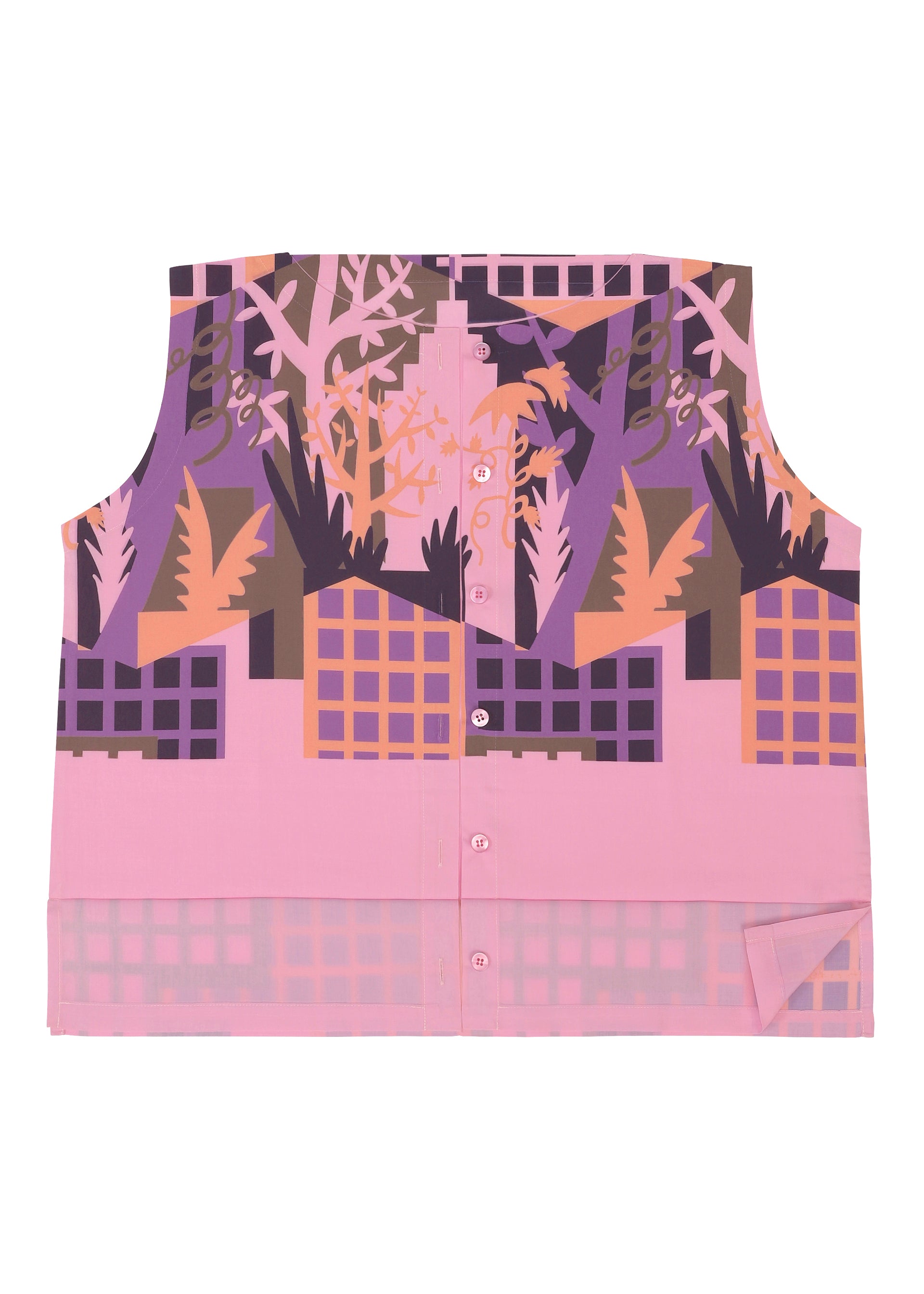 me Issey Miyake Building Print top bez rukávů