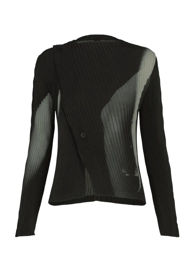 Issey Miyake Hands of Lover Pleats IM63FO181 kardigan černá 2 potisk