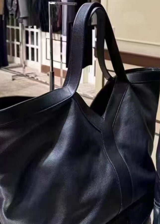 Norielle Valencia velká kabelka černá 57 cm kožená