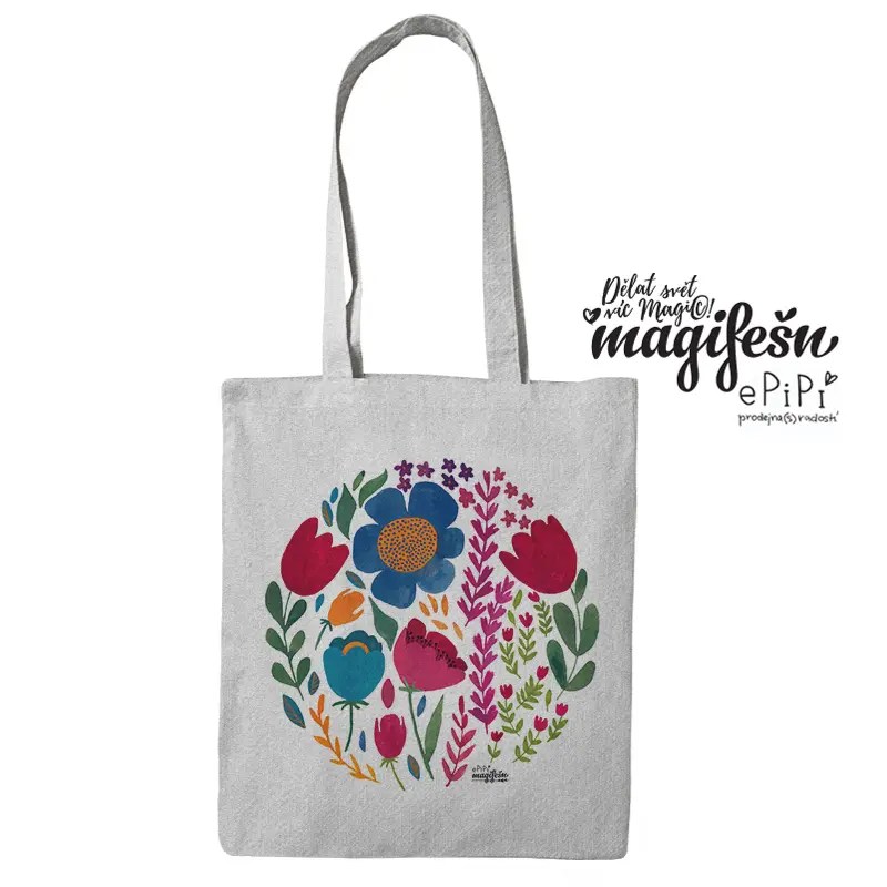 Magifešn Fair Trade Medium taška Tulipány recyklovaná