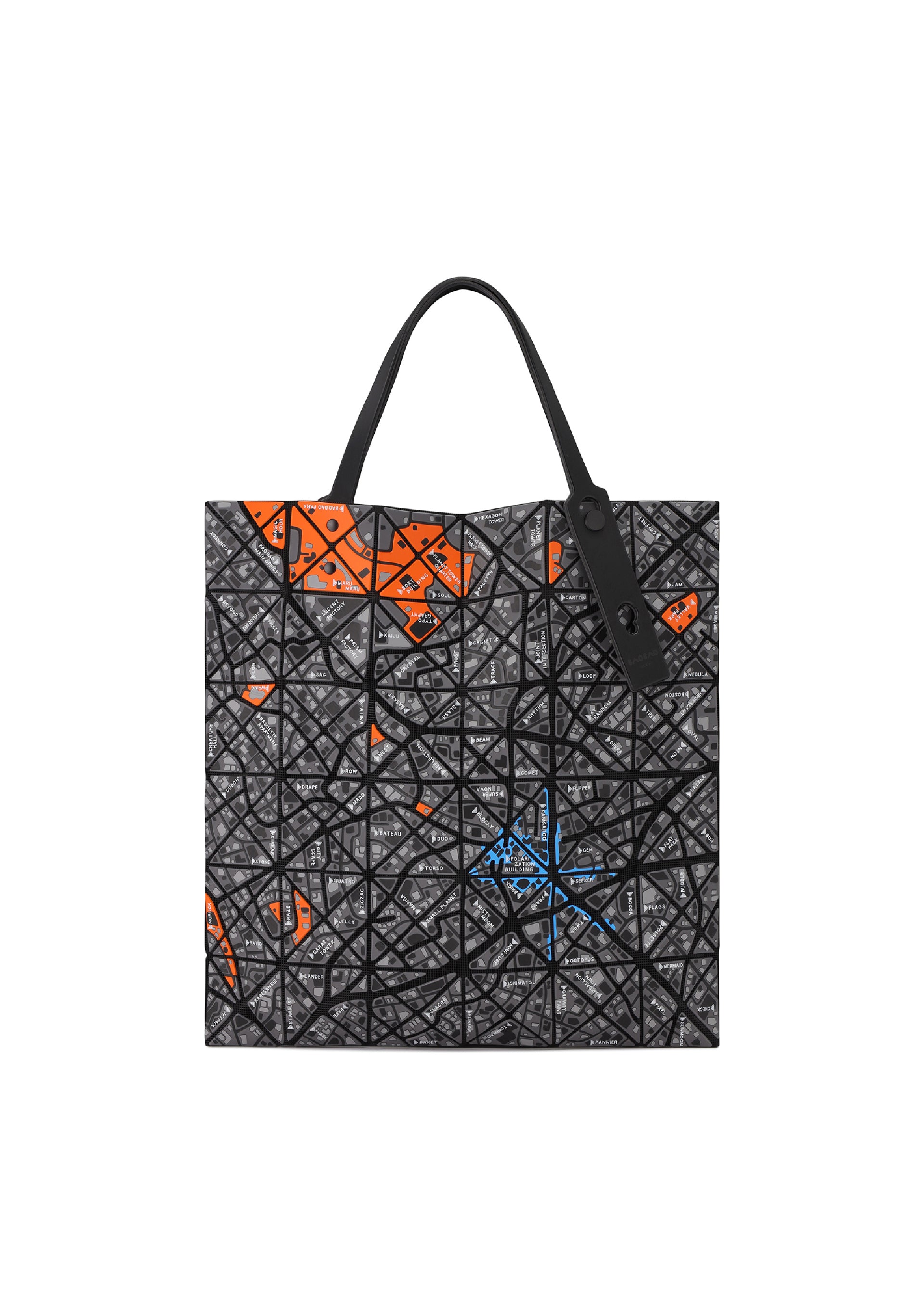 Issey Miyake Bao Bao Map tote kabelka bílá s potiskem
