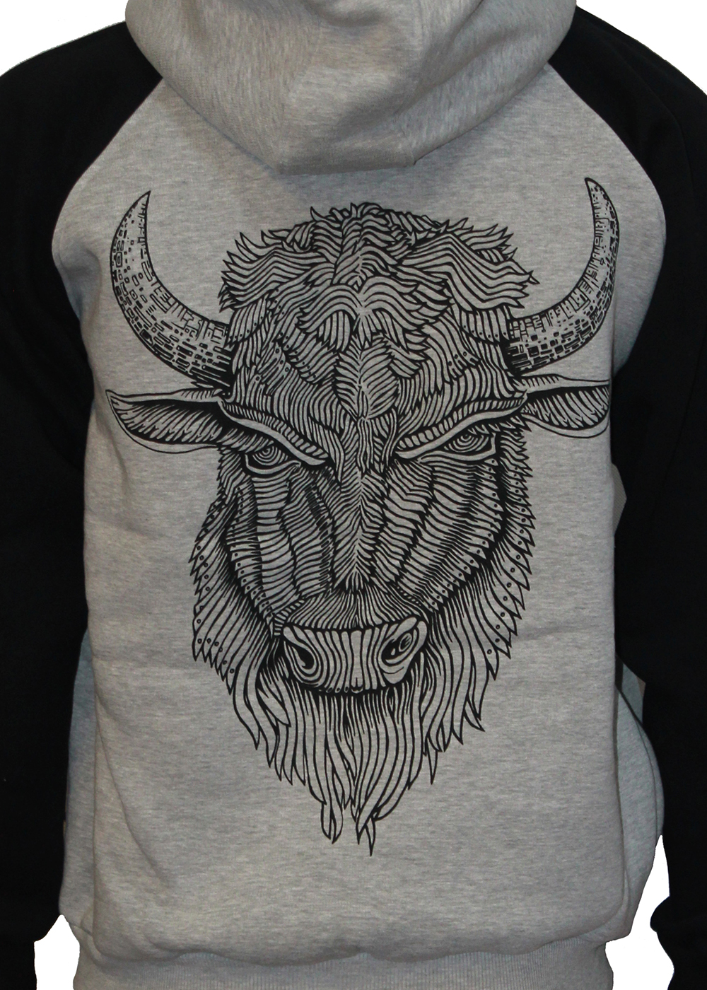 Alien DNA Bull mikina zip šedá/černá 340 gsm