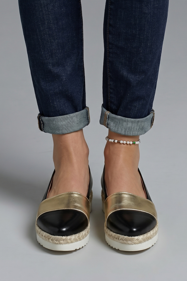 Norielle mokasíny dámské slip-on černé s páskem