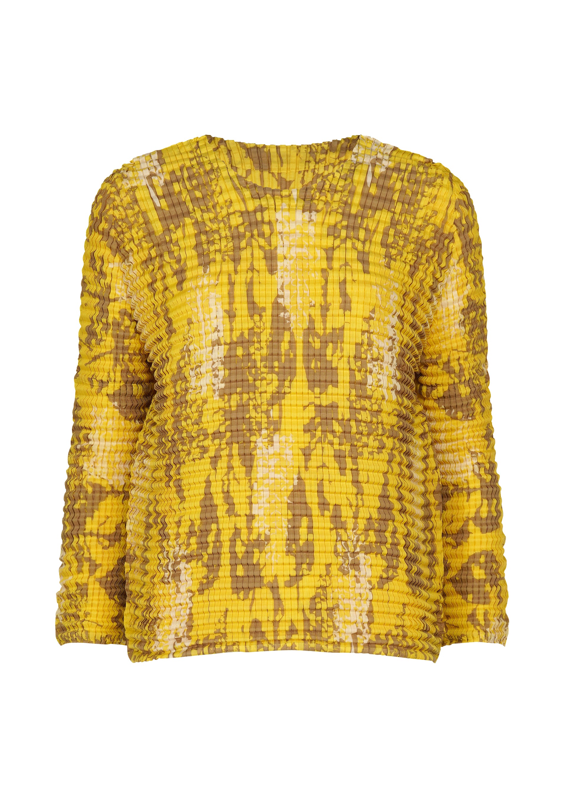Issey Miyake Leaf Pleats Shirt top zelený