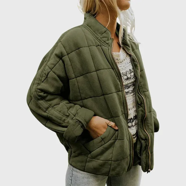 Norielle prošívaná bunda oversize se zipem