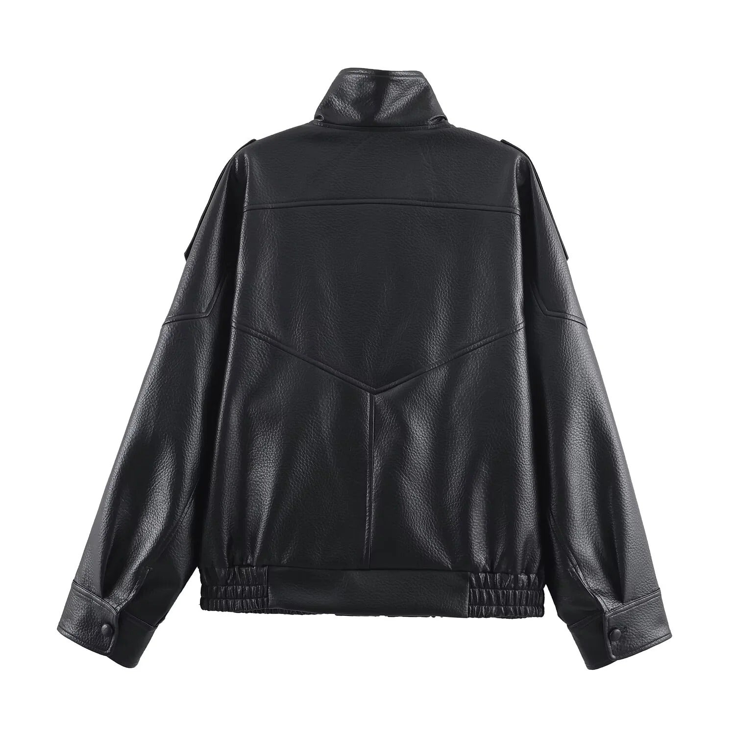 Norielle bomber bunda z ekokůže černá S se stojáčkem