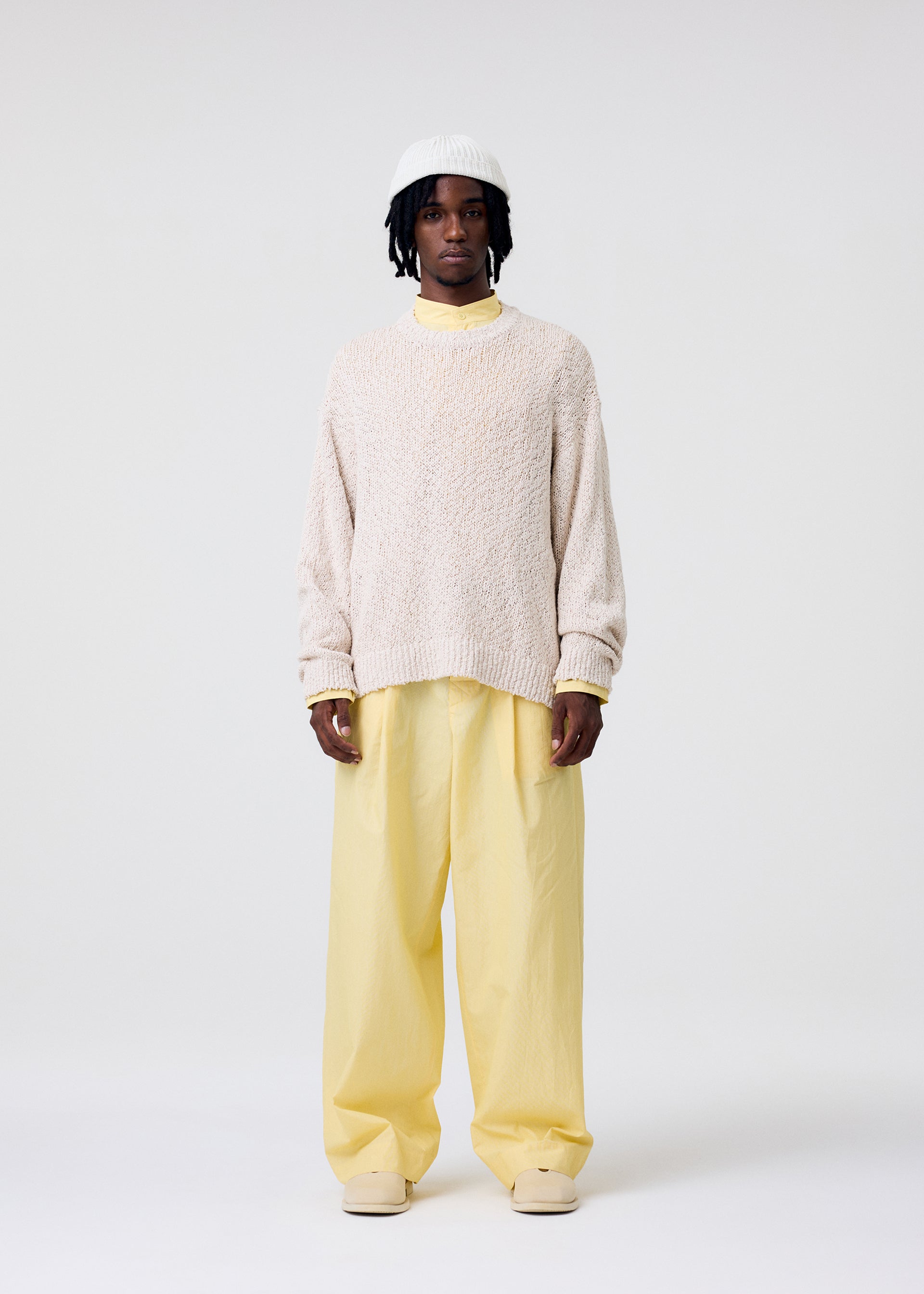 Issey Miyake Risotto Knit svetr oranžový organická bavlna