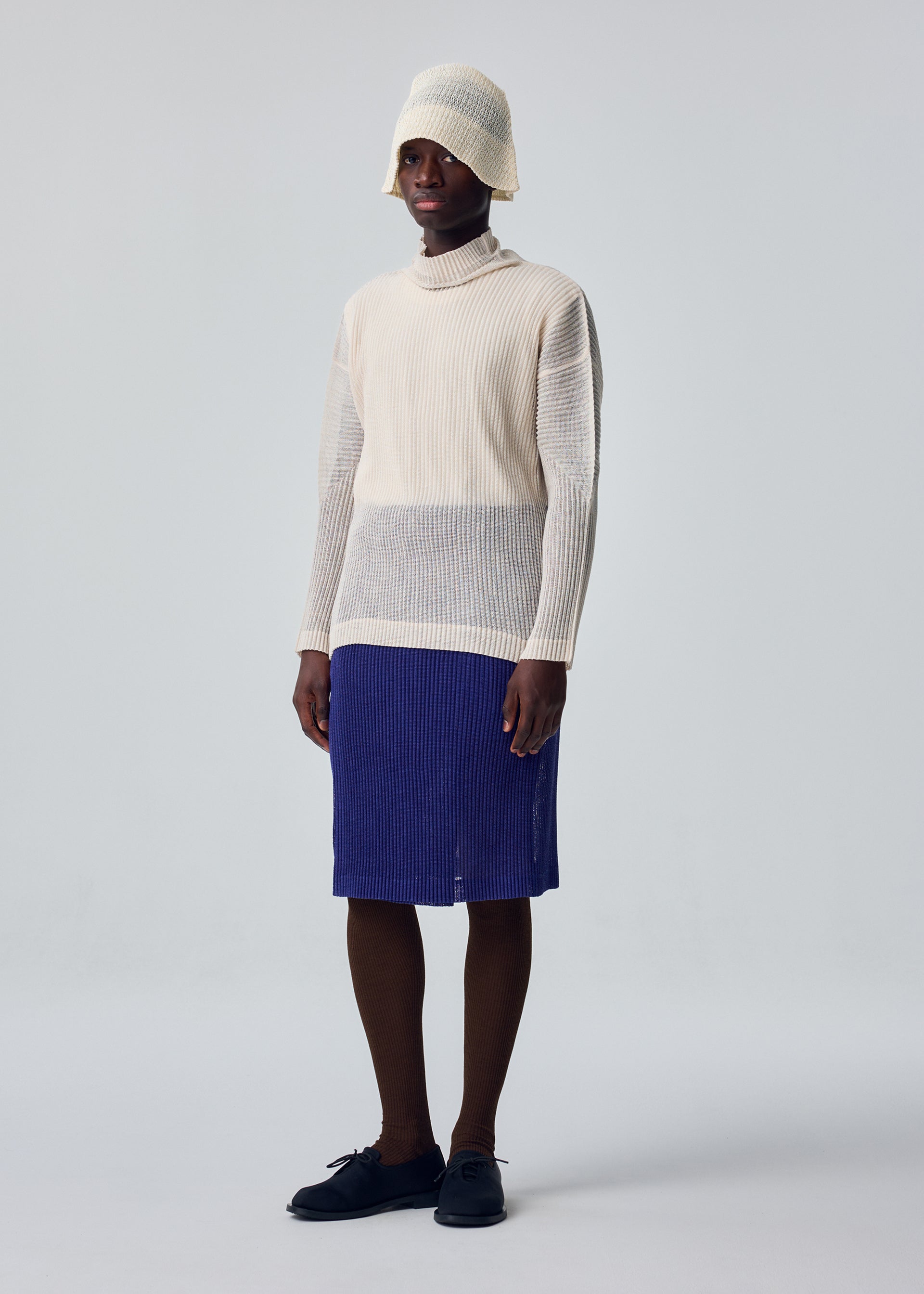 Issey Miyake Rustic Mesh pánský top černý síťovina
