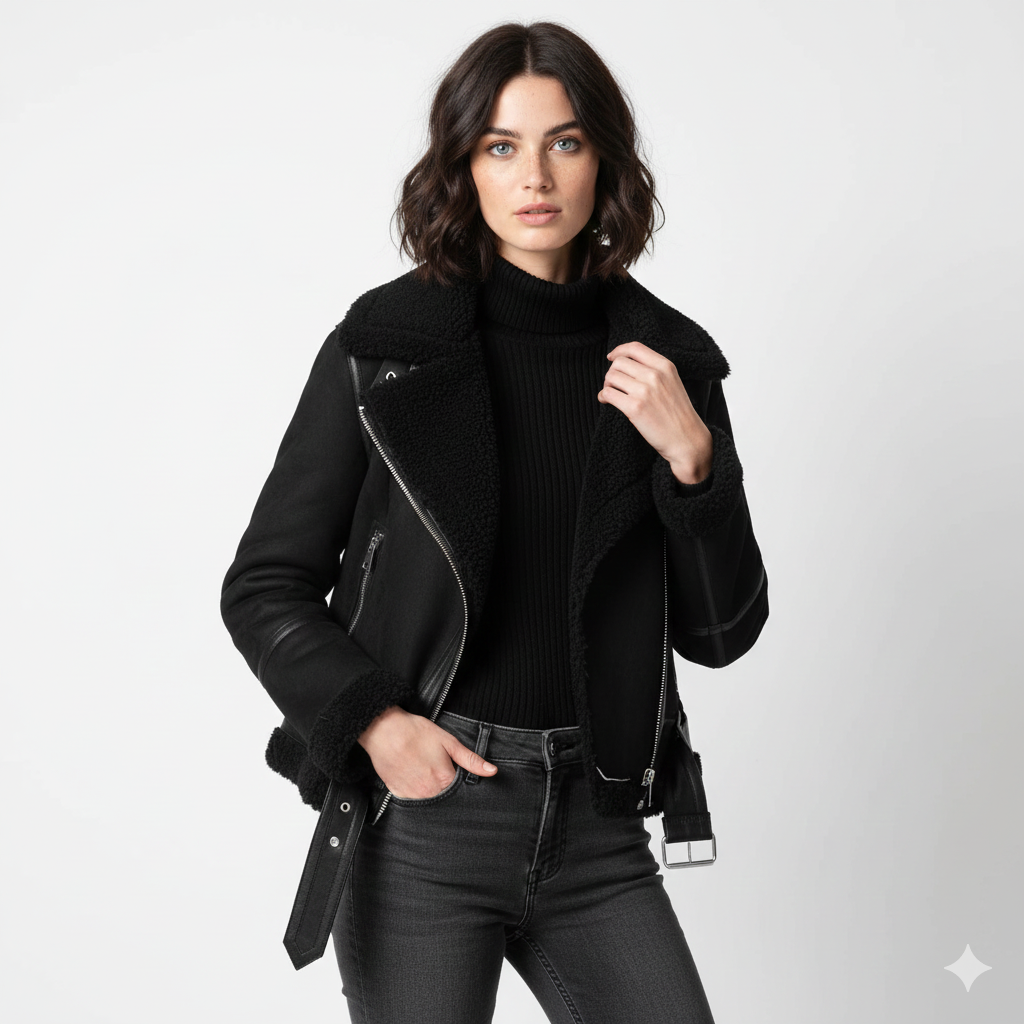 Norielle Aviator bunda s kožíškem hnědá