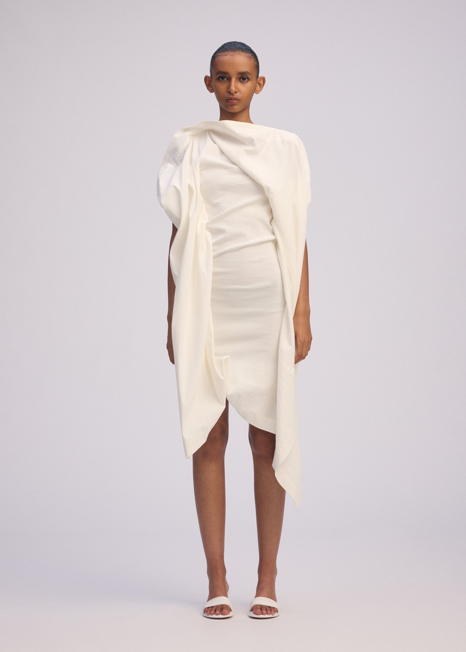 Issey Miyake Concealed šaty bílé vel. 2