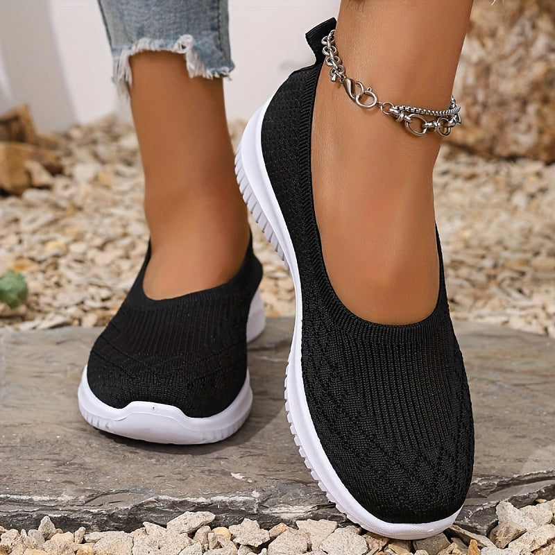 Norielle slip-on tenisky z pleteniny černé