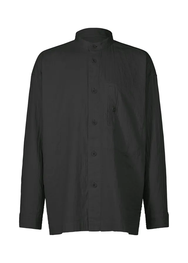Issey Miyake IM Men Double Face Cotton košile černá