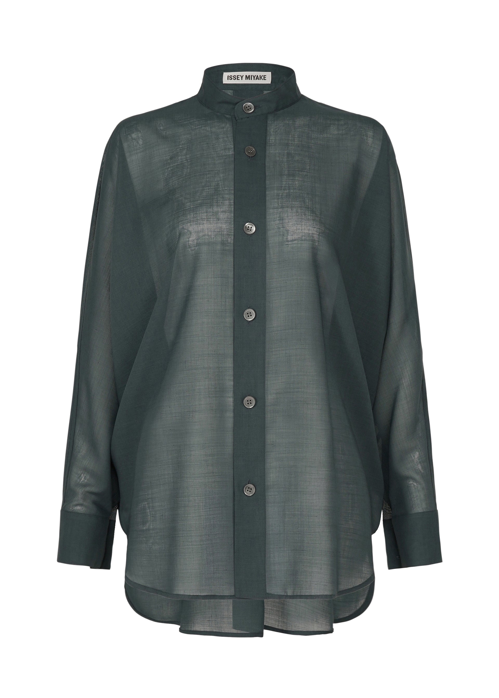 Issey Miyake Sheer Wool košile bílá průsvitná