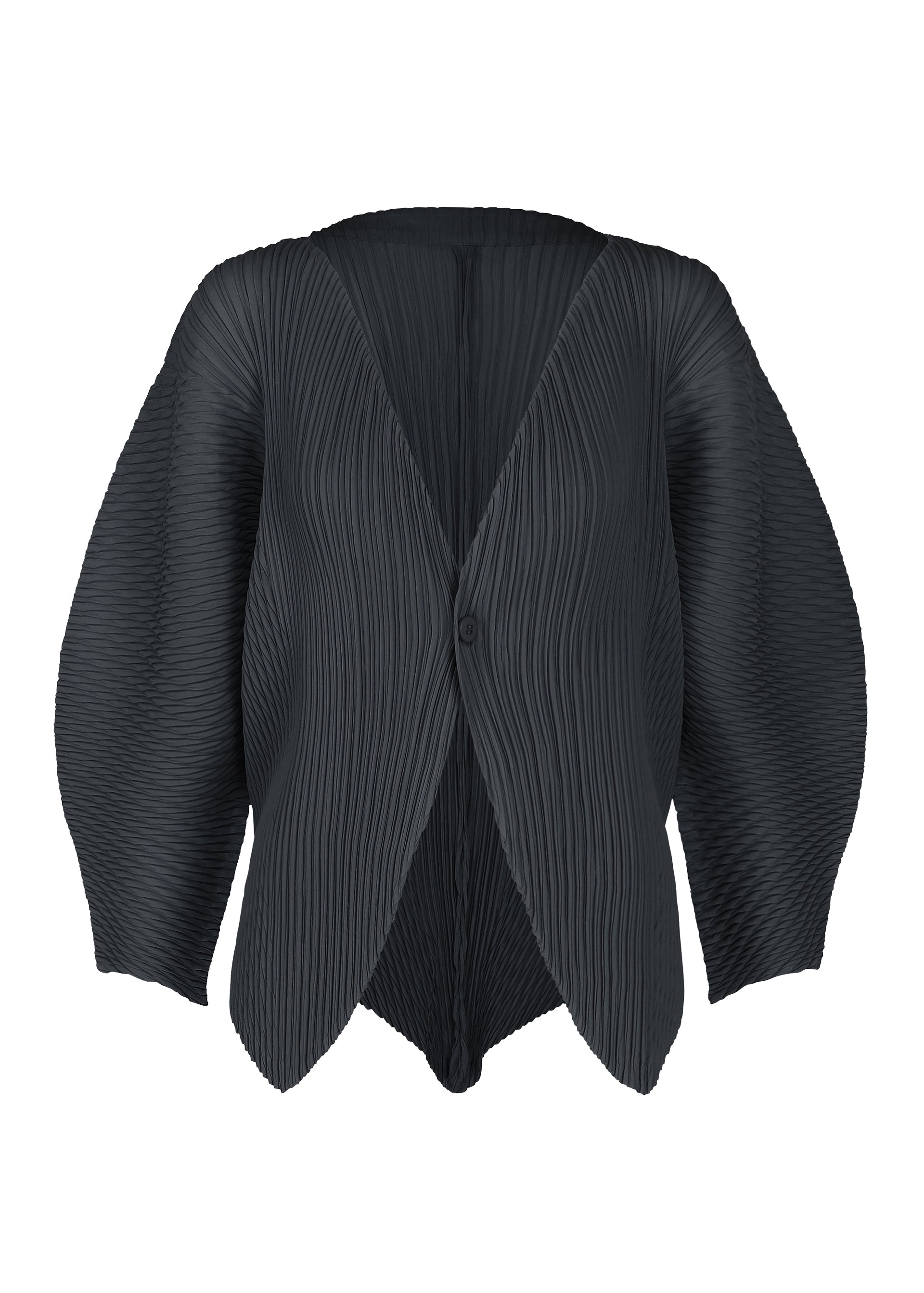 Issey Miyake Leaf Pleats kardigan Off-White listový