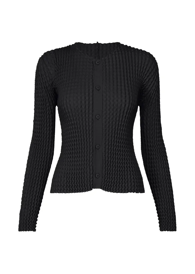 Issey Miyake Spongy BK-68 kardigan černý bavlněný