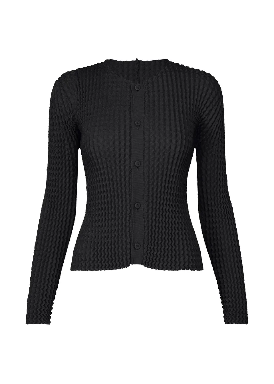 Issey Miyake Spongy BK-68 kardigan černý bavlněný