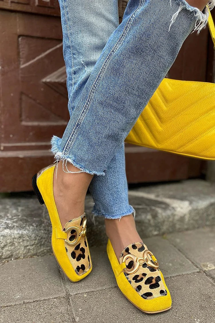 Norielle mokasíny leopardí s řetízkem 38