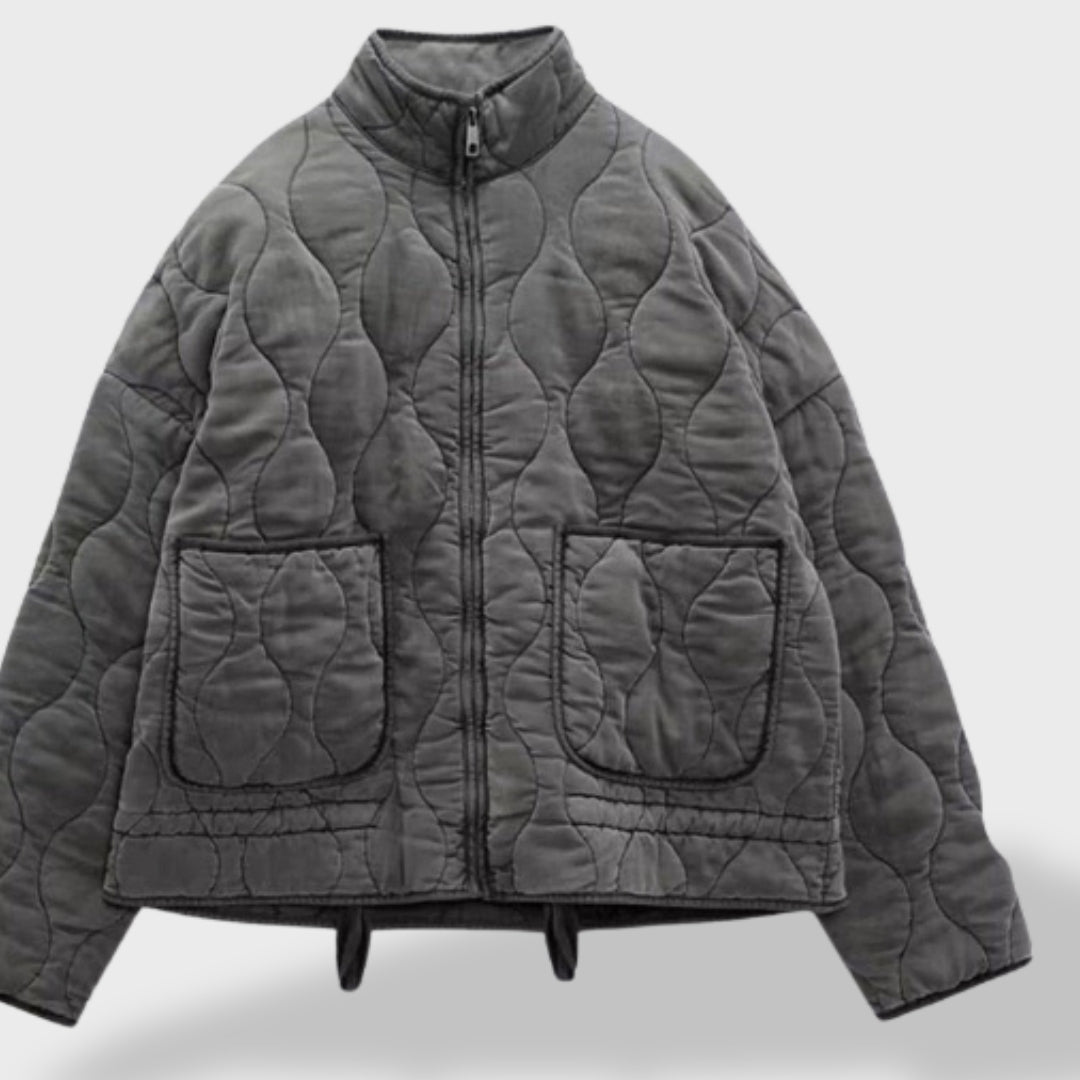 Norielle Oversize bunda šedá prošívaná zimní
