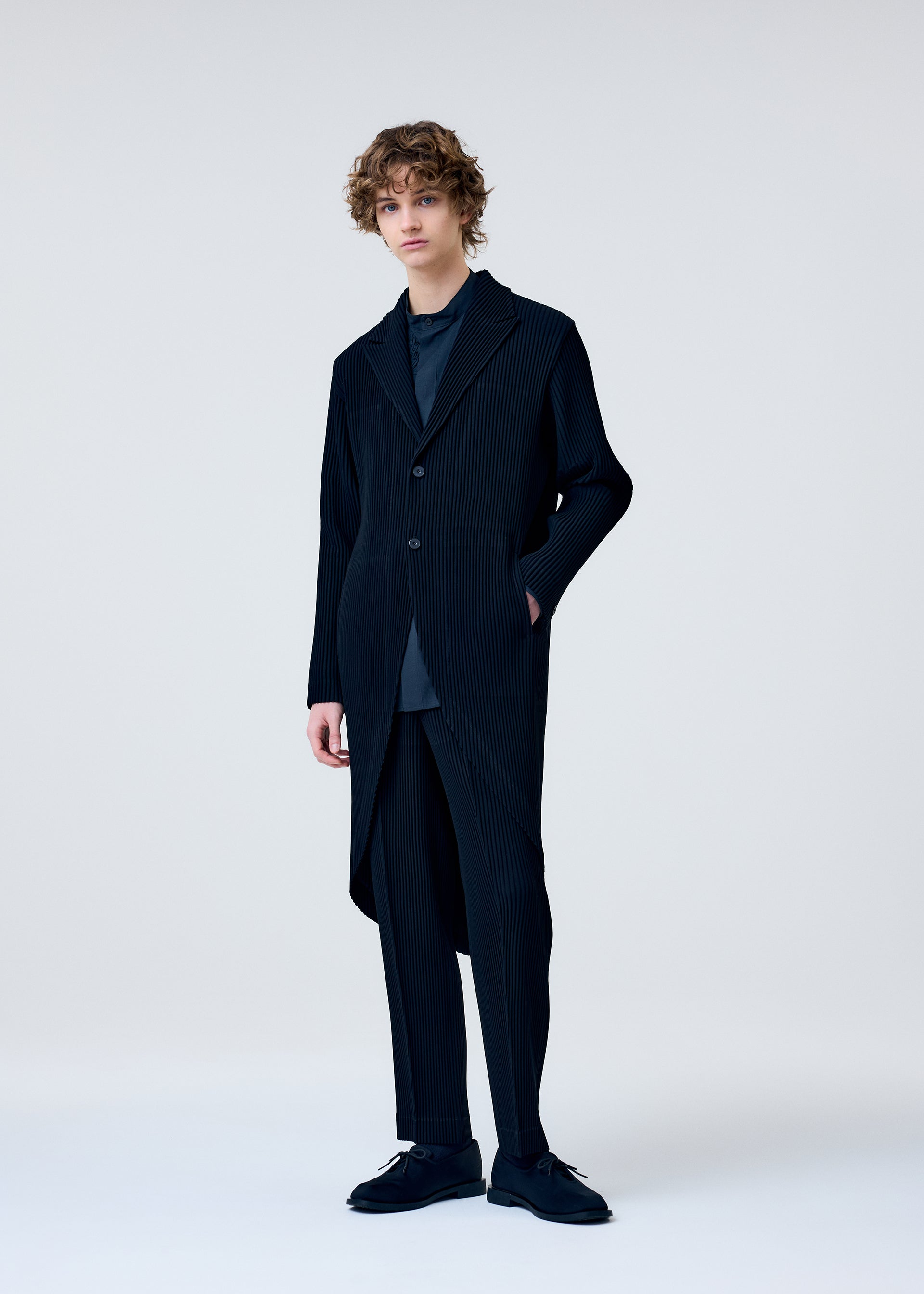 Issey Miyake Tuxedo Pleats pánské sako black plisované