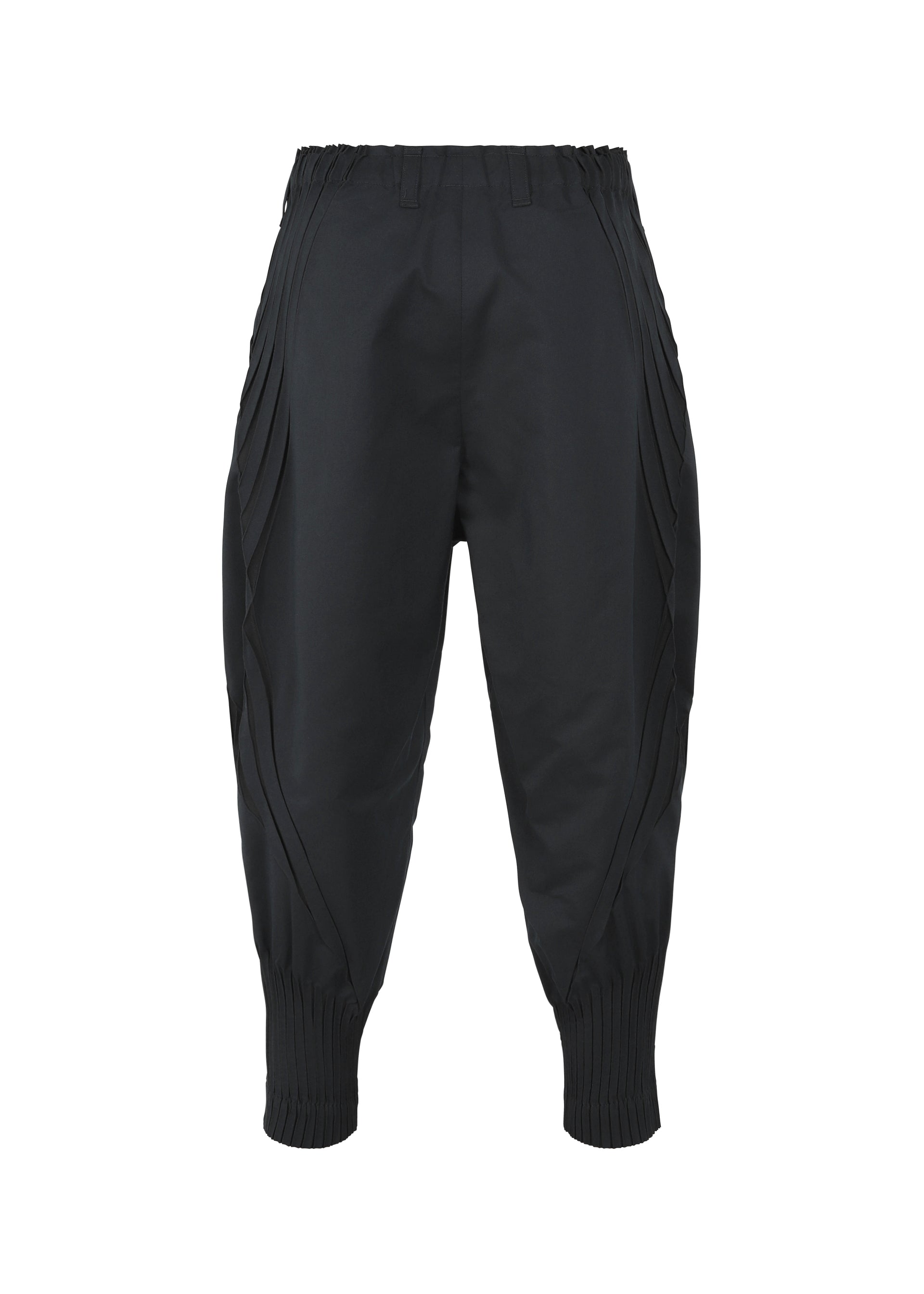 Issey Miyake Type-S Basics cropped kalhoty Black strečové
