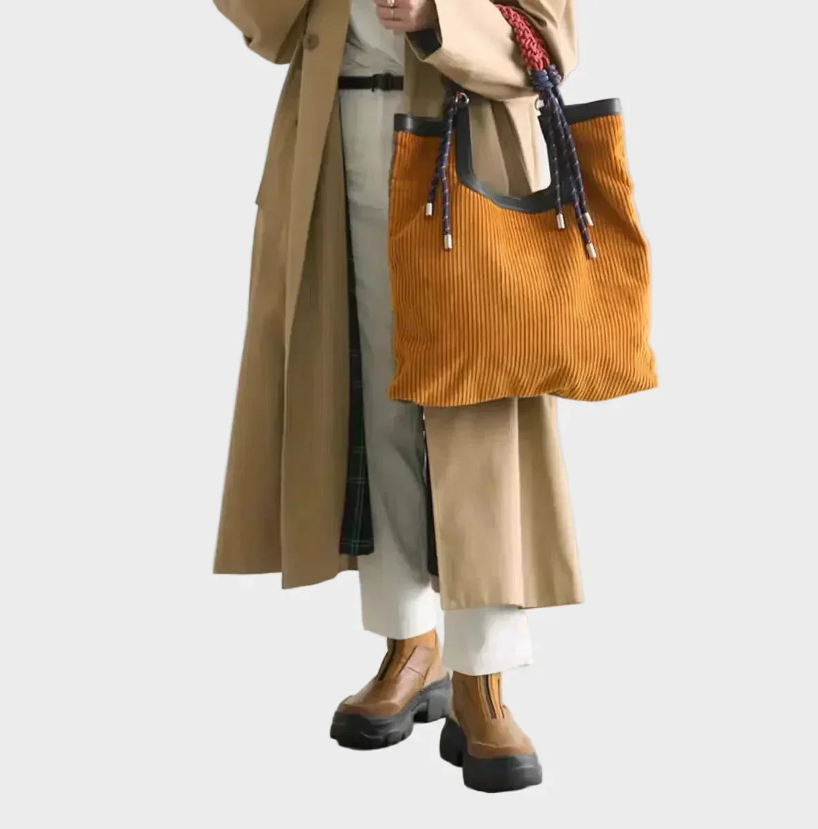 Norielle manšestrová kabelka shopper žlutá
