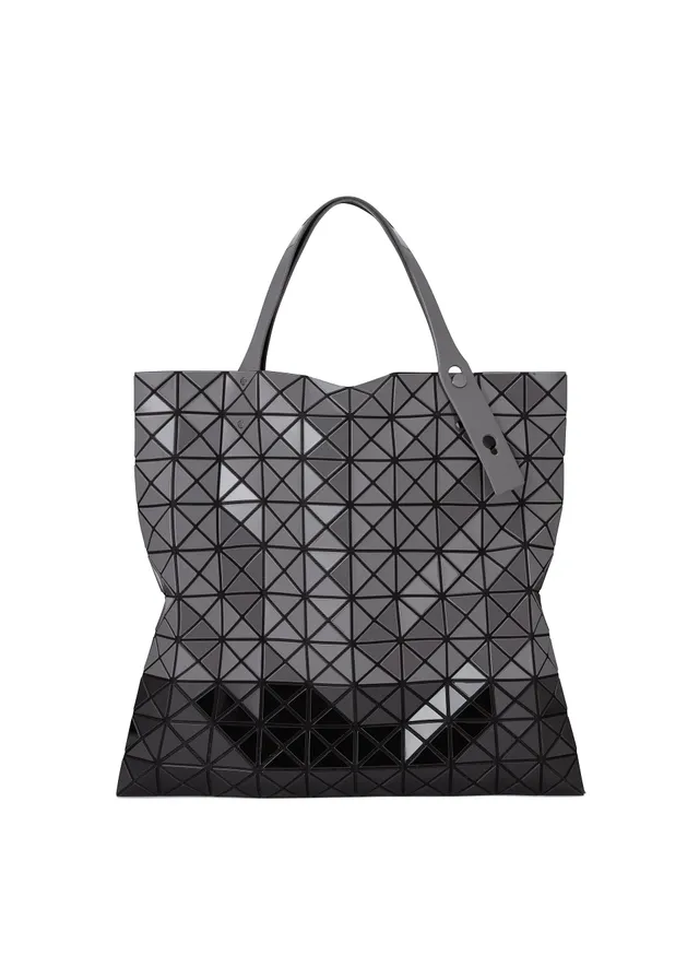 Issey Miyake Prism Bi-Color tote tmavě šedá s černou A4