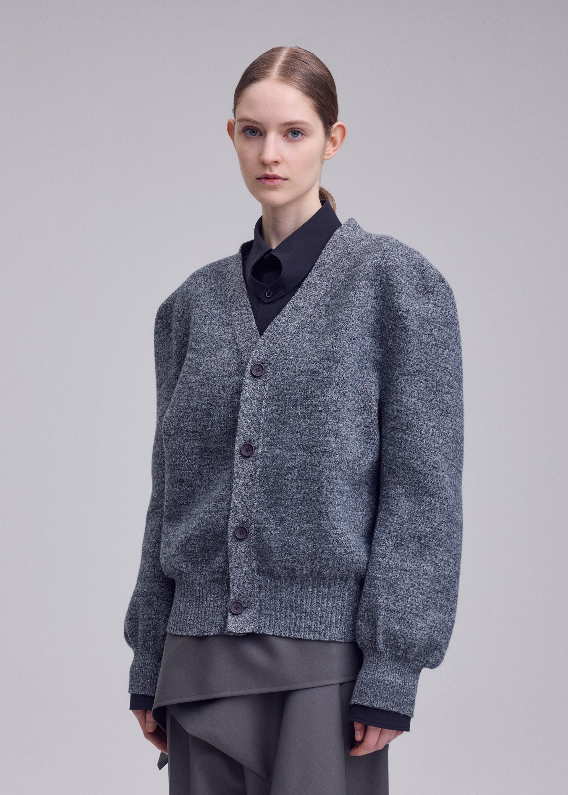 Issey Miyake Handsome Knit kardigan bílý vlněný vel. 2