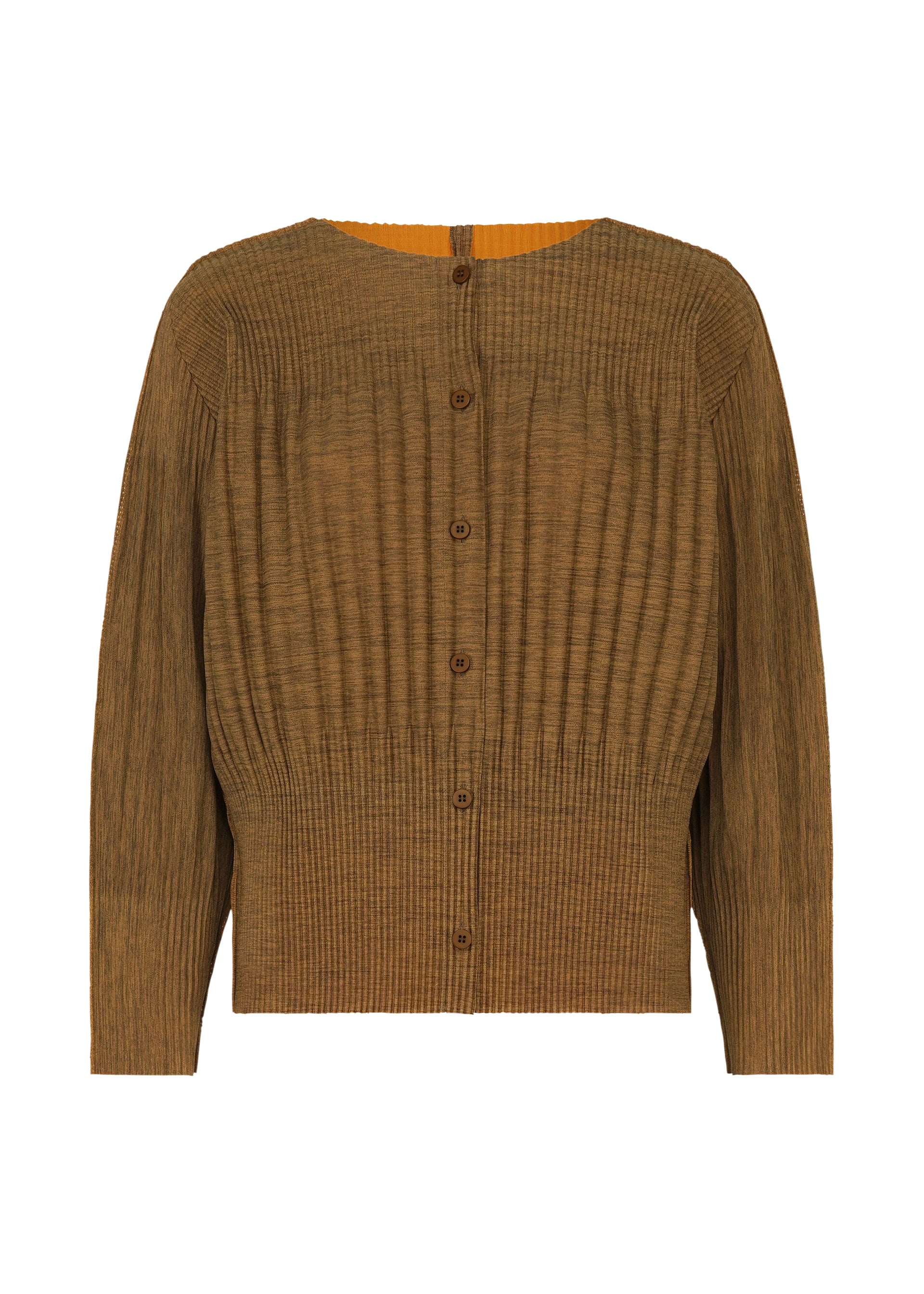Issey Miyake Mix Fine Knit Pleats kardigan taupe