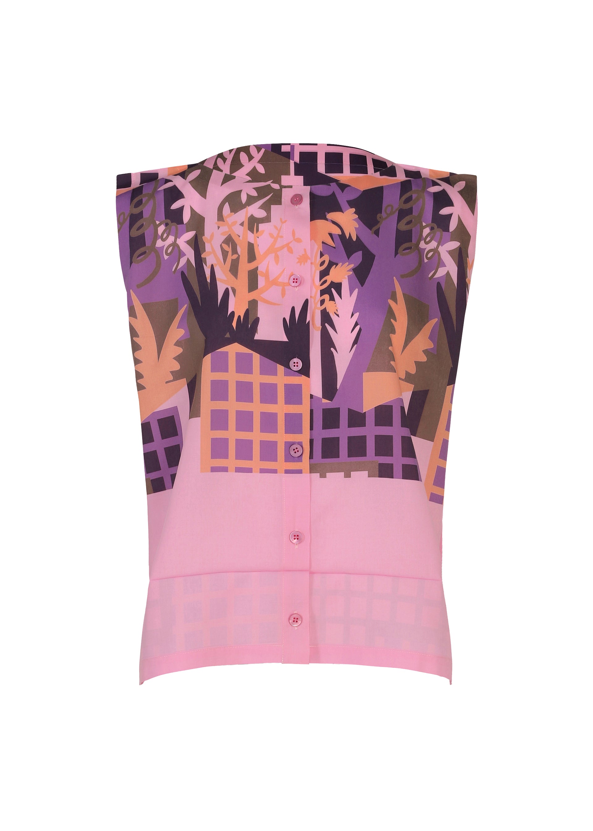me Issey Miyake Building Print top bez rukávů