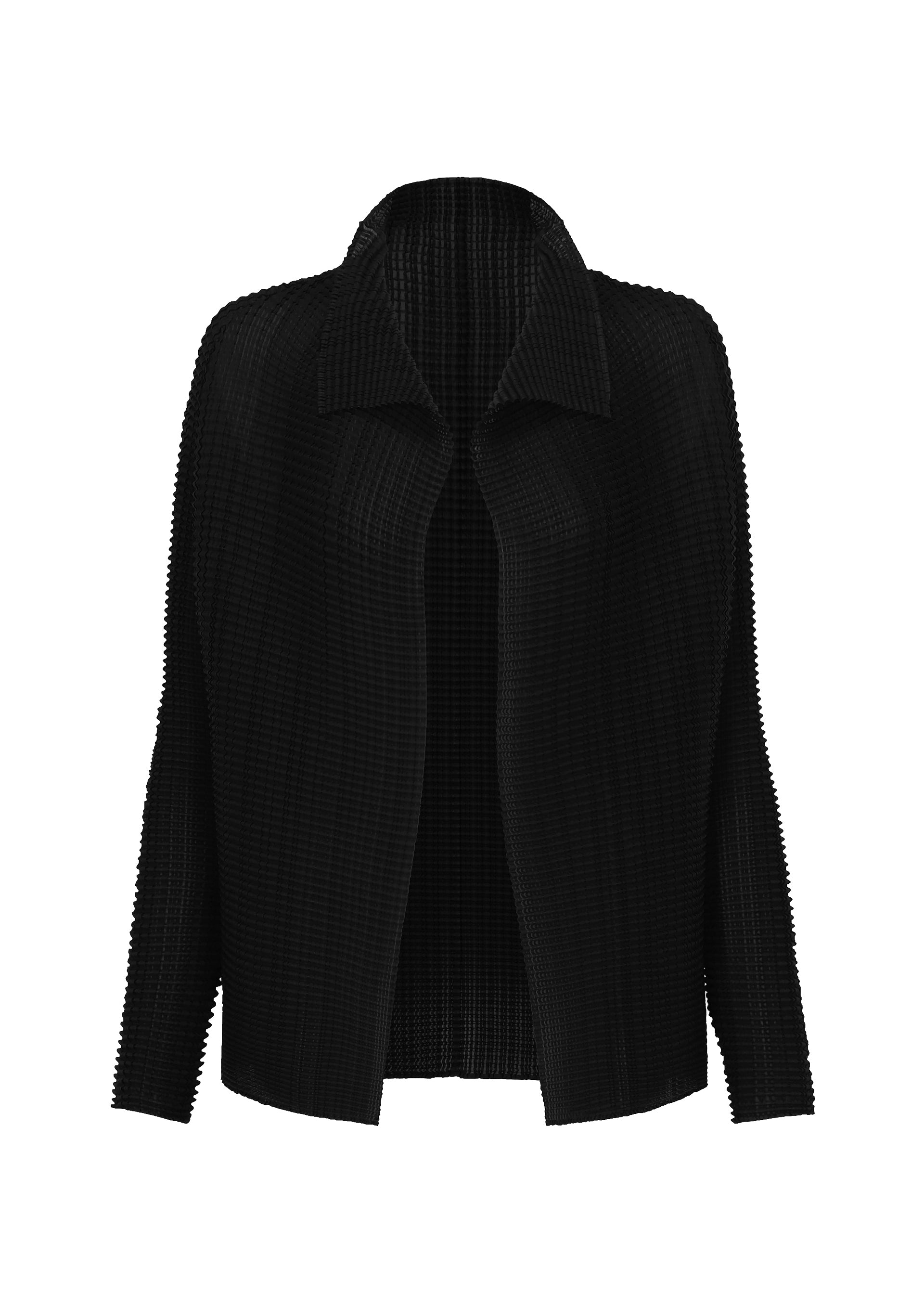 Issey Miyake Wooly Pleats BK/WT-68 kardigan černý