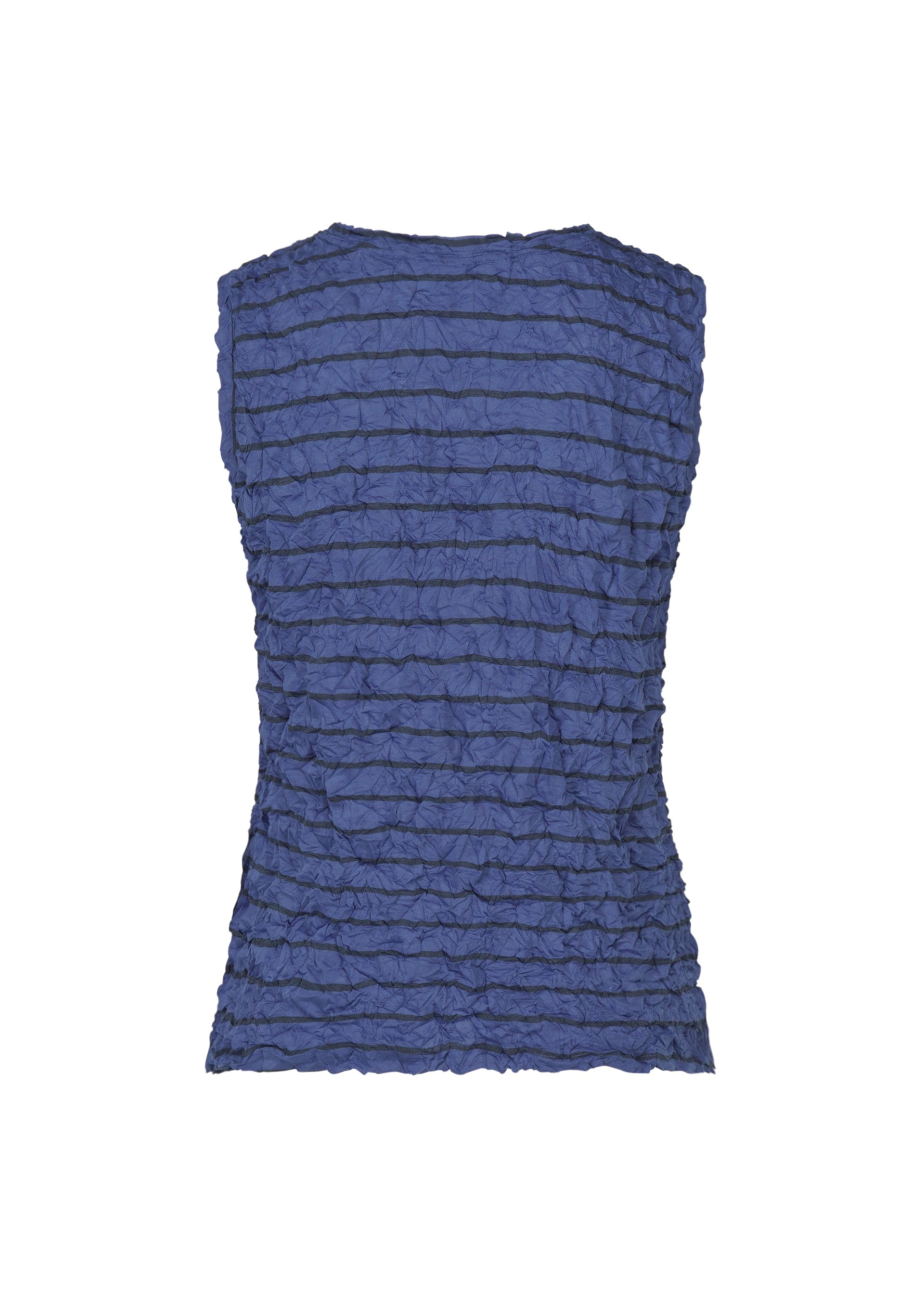 me ISSEY MIYAKE Stripe Meringue pruhovaný top šedý