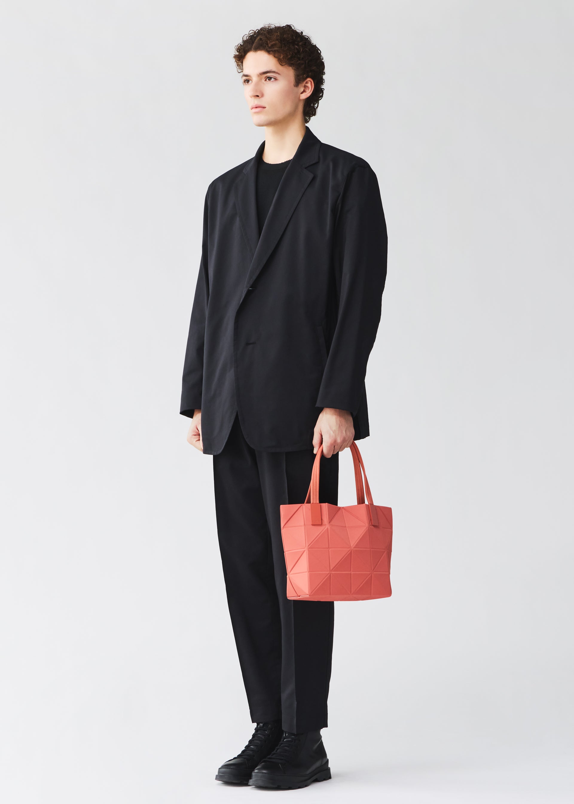 Issey Miyake Track tote bag šedá nylonová