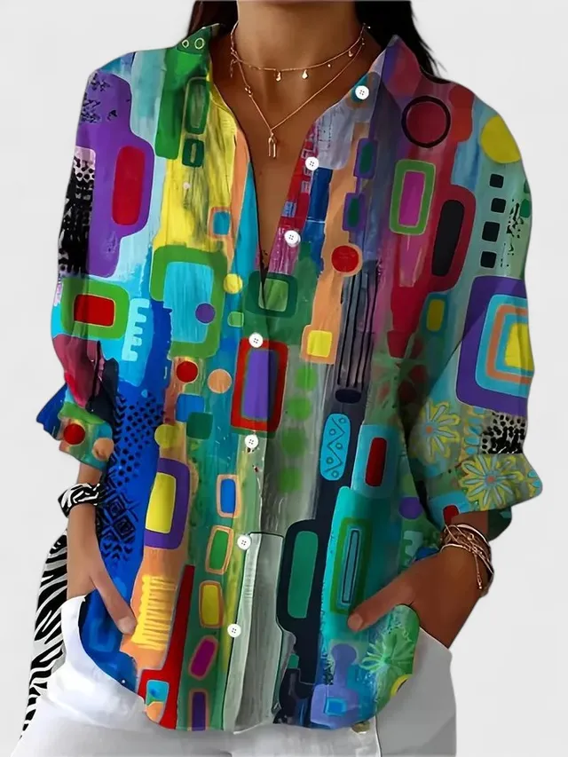 Norielle košile geometrický vzor multicolor dámská