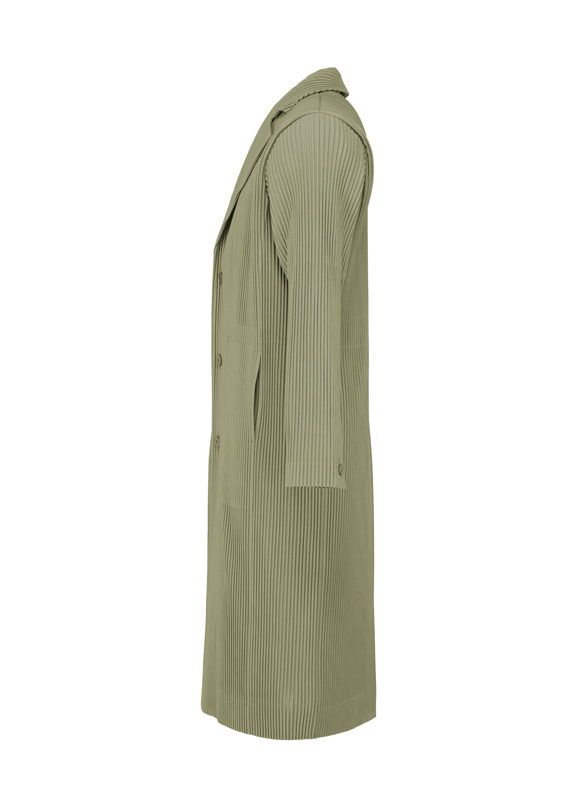 Issey Miyake Tailored Pleats 2 sako černé dlouhé
