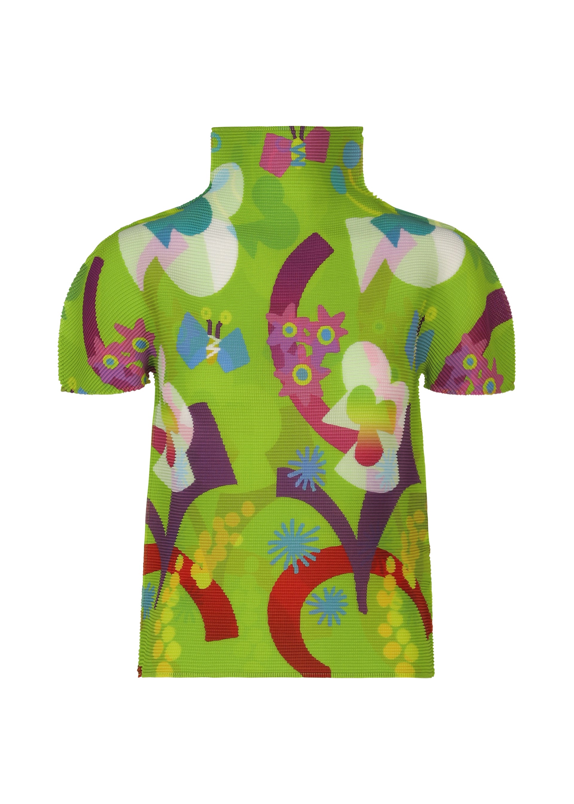 me Issey Miyake Flower Dome top PINK-HUED streč