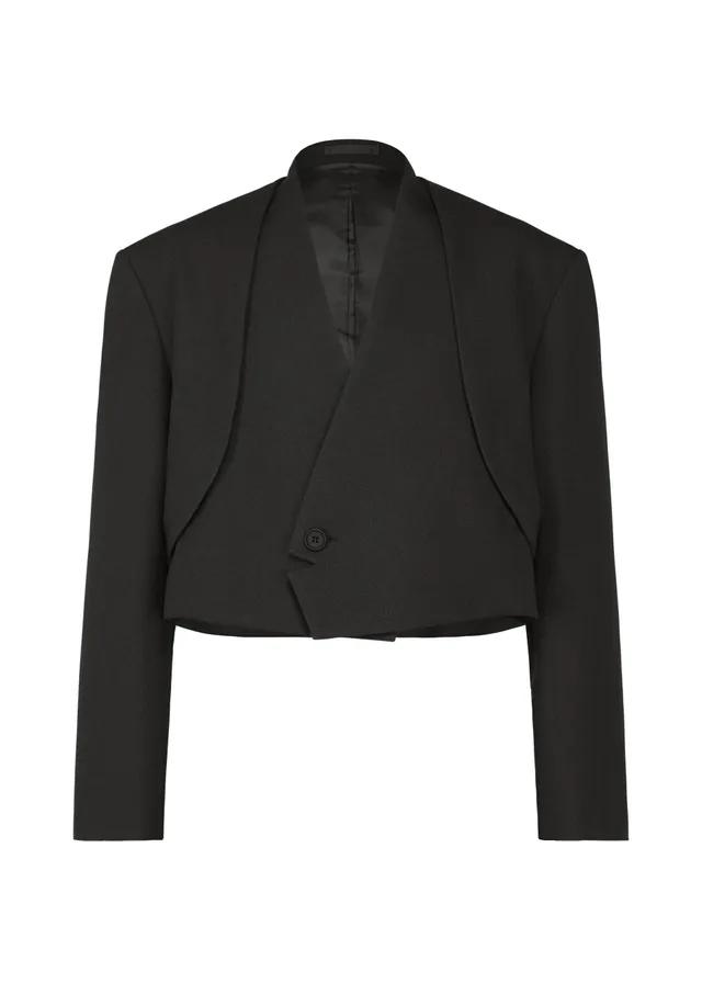 Issey Miyake Shrink Wool LA63FD101 bunda černá
