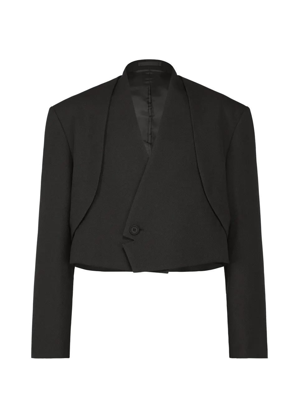 Issey Miyake Shrink Wool LA63FD101 bunda černá