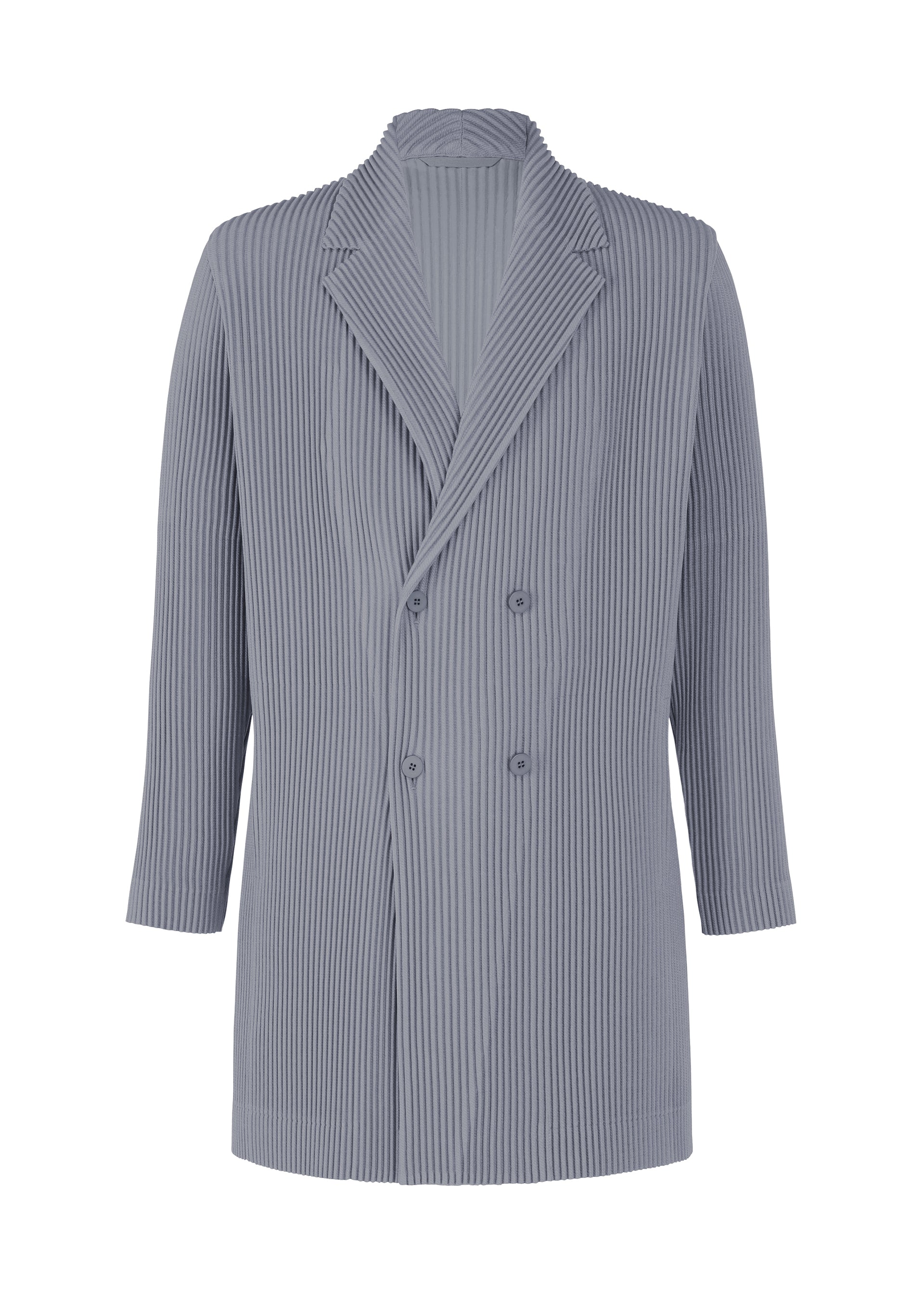 Issey Miyake Kersey Pleats sako hnědé dlouhé