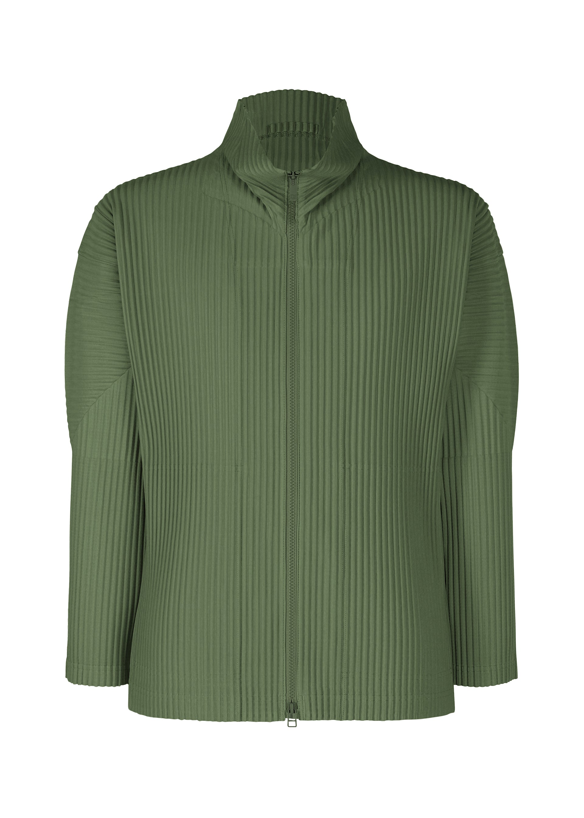 Issey Miyake Color Pleats 2 mikina na zip vínová