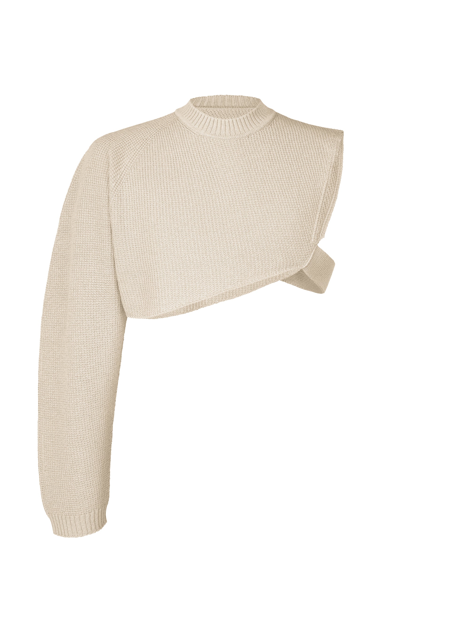Issey Miyake Wafer Knit top černý asymetrický vaflový