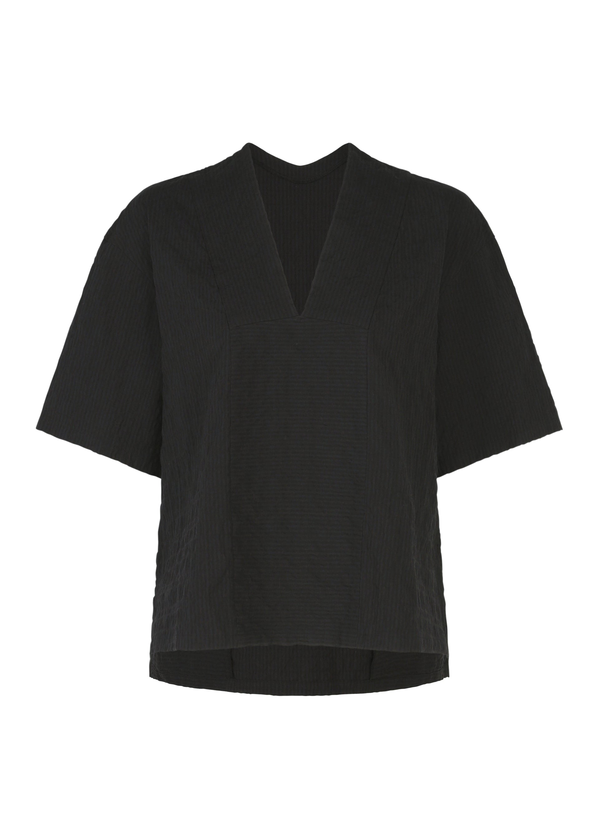 Issey Miyake Ripple Stripe top bílý strečový