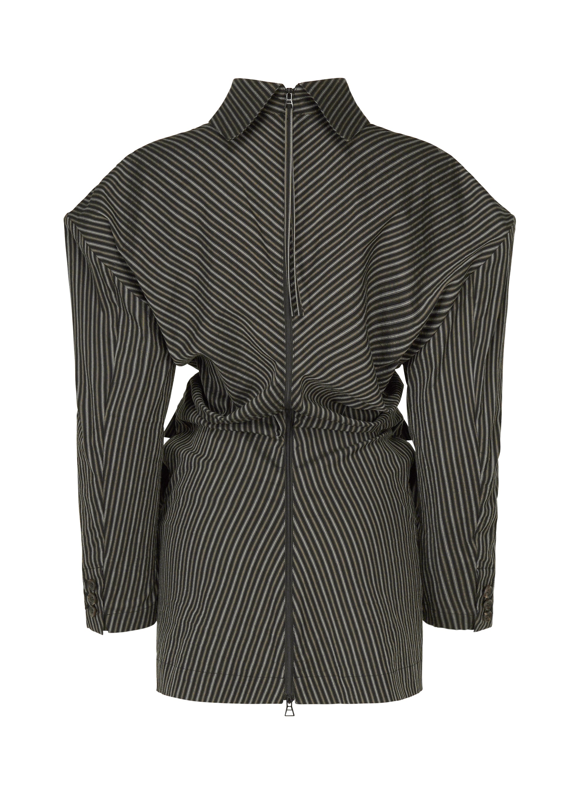 Issey Miyake Allow Stripe tunika white-hued pruhovaná