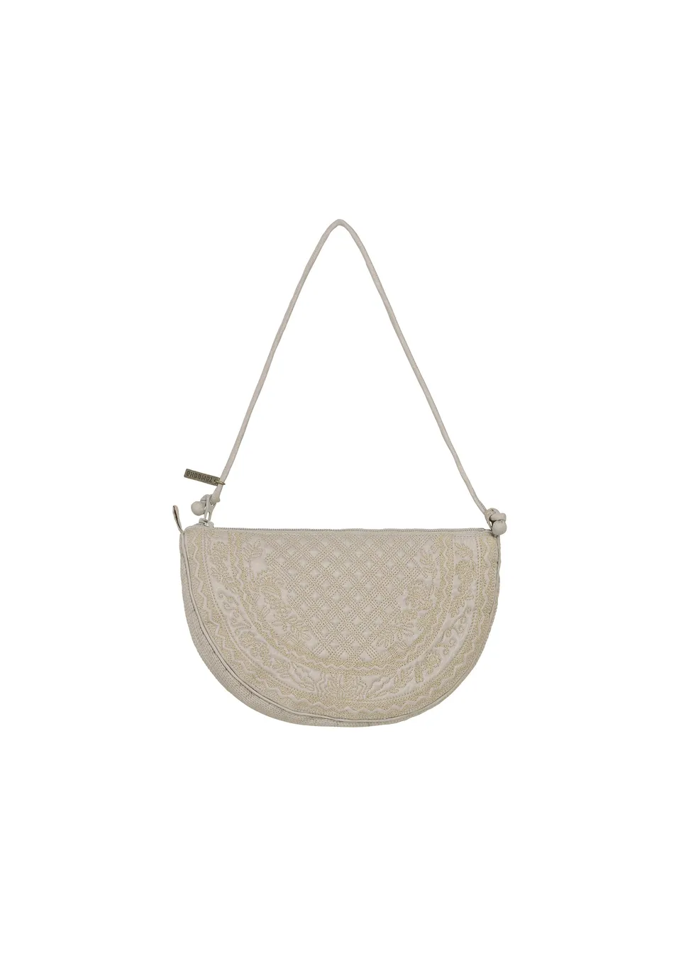 Issey Miyake HaaT Bloom Plaid Boston pouzdro šedé vyšívané
